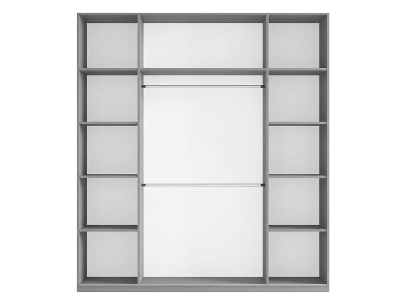 Olvik Garderob med Spegel 225x244 cm - Beige - Förvaring - Garderober & garderobssystem