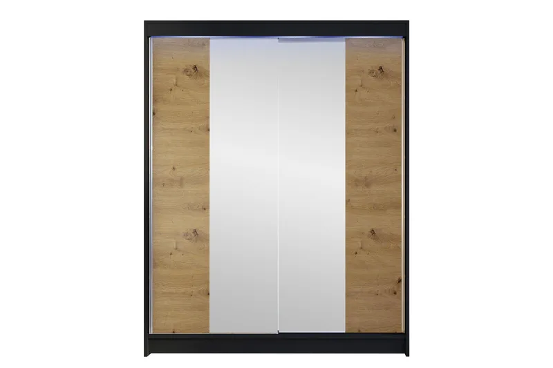 Pickering Garderob m. Spegel 150x200 cm, Brun