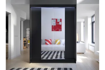 Pickering Garderob m. Spegel 150x200 cm - Brun - Förvaring - Garderober & garderobssystem