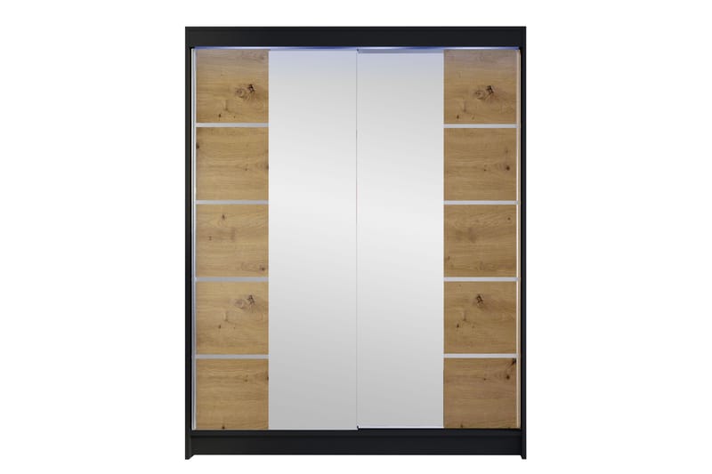 Pickering Garderob m. Spegel 150x200 cm - Grå - Förvaring - Garderober & garderobssystem