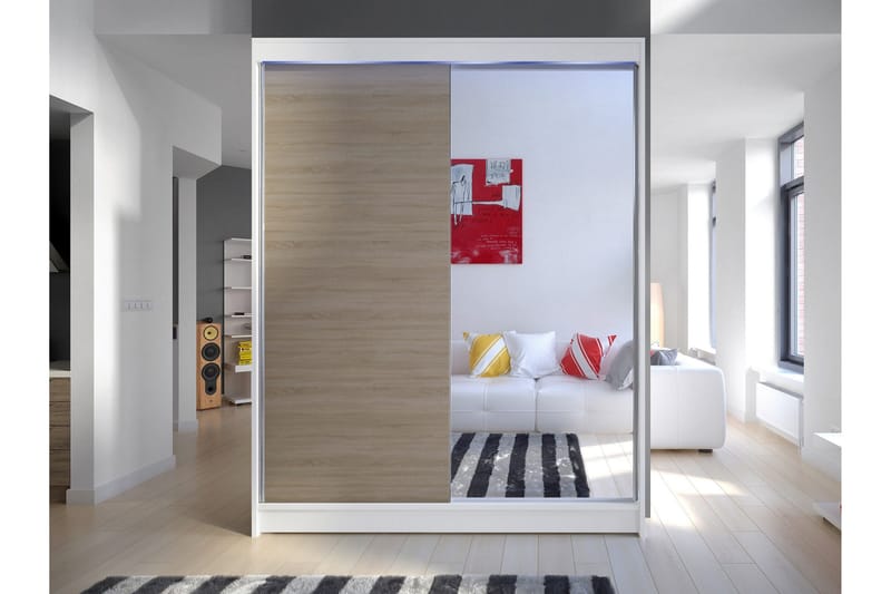 Pickering Garderob m. Spegel 150x200 cm - Grön - Förvaring - Garderober & garderobssystem