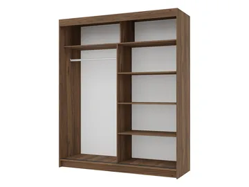 Piedras Garderob med spegel 180x215 cm - Brun - Förvaring - Garderober & garderobssystem