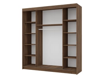 Piedras Garderob med spegel 200x215 cm - Brun - Förvaring - Garderober & garderobssystem