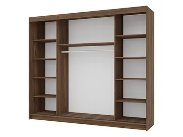 Piedras Garderob med spegel 250x215 cm - Brun - Förvaring - Garderober & garderobssystem