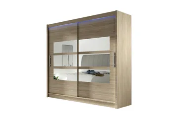 Prag Garderob 180x57x215 cm - Beige - Förvaring - Garderober & garderobssystem