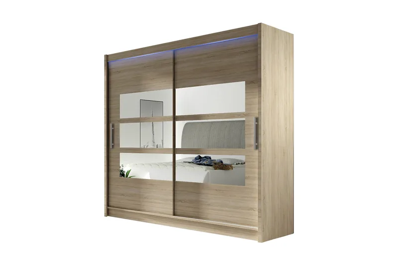 Prag Garderob 180x57x215 cm - Beige - Förvaring - Garderober & garderobssystem
