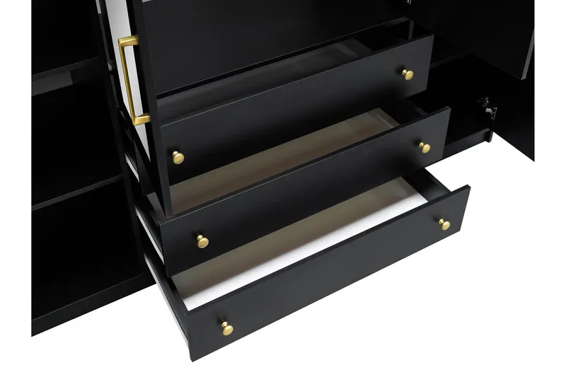 Retro Garderob m. Spegel 196x200 cm - Förvaring - Garderober & garderobssystem