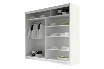 Rilievo Garderob m. Spegel 180x215 cm - Brun - Förvaring - Garderober & garderobssystem