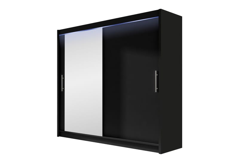 Rilievo Garderob m. Spegel 180x215 cm - Brun - Förvaring - Garderober & garderobssystem