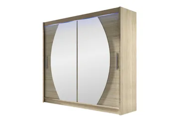 Rilievo Garderob m. Spegel 180x215 cm - Rosa - Förvaring - Garderober & garderobssystem