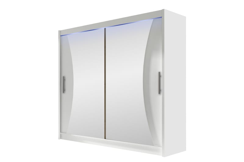 Rilievo Garderob m. Spegel 180x215 cm - Vit - Förvaring - Garderober & garderobssystem