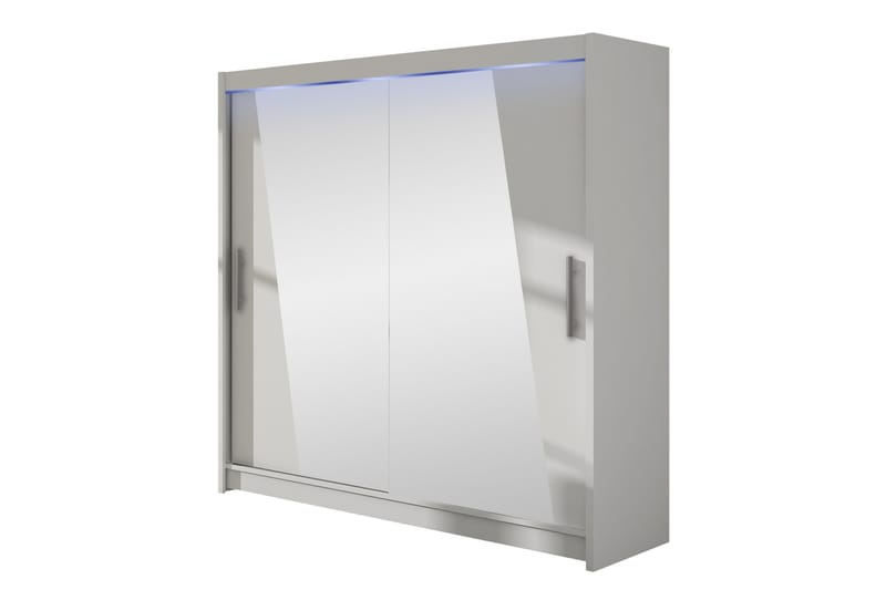 Rilievo Garderob m. Spegel 180x215 cm - Vit - Förvaring - Garderober & garderobssystem