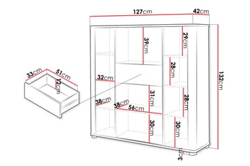 Afarin Highboard - Brun - Förvaring - Skåp - Förvaringsskåp