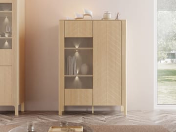 Aggarwal Vitrinskåp 103 cm med Belysning - Förvaring - Skåp - Vitrinskåp