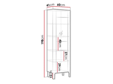 Aggarwal Vitrinskåp 60 cm - Förvaring - Skåp - Vitrinskåp