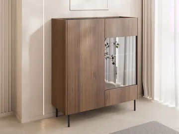 Akihito Vitrinskåp 97x117 cm - Brun - Förvaring - Skåp - Vitrinskåp