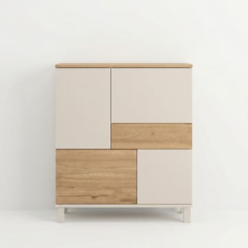 Aldarte Multifunktionsskåp 87,2x101,1x35 cm - Sand och ek - Förvaring - Skåp - Förvaringsskåp