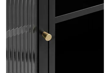 Anatole Lågt Vitrinskåp 25 cm djup 132 cm bred 85 cm hög Metall - Svart - Förvaring - Skåp - Vitrinskåp