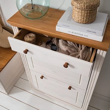 Anita Skoställ 80x105 cm - Vit/Honung - Förvaring - Skåp - Förvaringsskåp