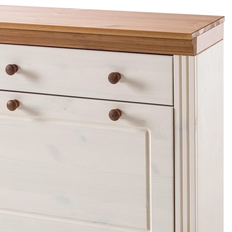 Anita Skoställ 80x105 cm - Vit/Honung - Förvaring - Skåp - Förvaringsskåp