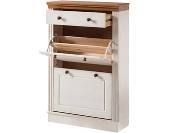 Anita Skoställ 80x105 cm - Vit/Honung - Förvaring - Skåp - Förvaringsskåp