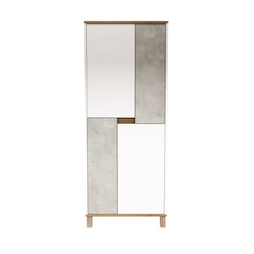 Avero Multifunktionsskåp 69,7x175x40 cm - Vit / Ek / Grå - Förvaring - Skåp - Förvaringsskåp