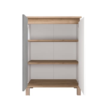 Avero Multifunktionsskåp 69,7x97x40 cm - Vit ek grå - Förvaring - Skåp - Förvaringsskåp
