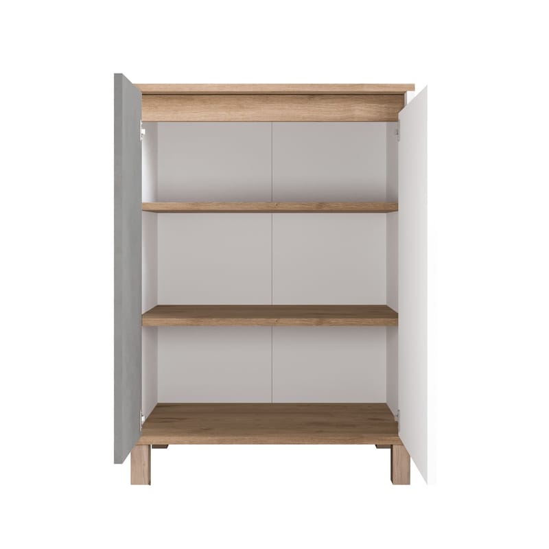 Avero Multifunktionsskåp 69,7x97x40 cm - Vit ek grå - Förvaring - Skåp - Förvaringsskåp