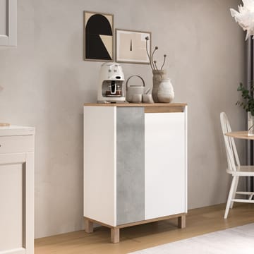 Avero Multifunktionsskåp 69,7x97x40 cm - Vit ek grå - Förvaring - Skåp - Förvaringsskåp
