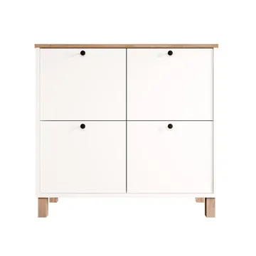 Avero Skoskåp 90x85,2x35 cm - Vit ek - Förvaring - Skåp - Förvaringsskåp