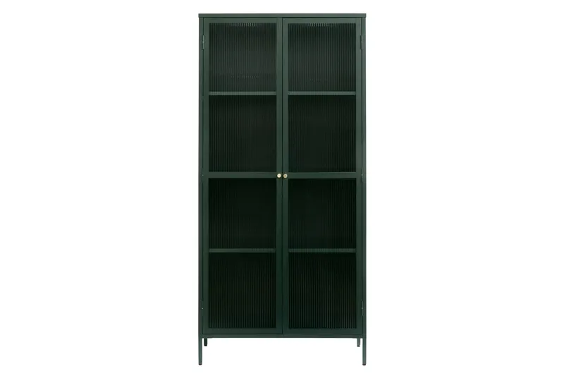 Azza Vitrinskåp 40 cm djup 90 cm bred 190 cm hög Metall, Grön