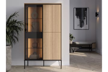 Basici Vitrinskåp 91x158 cm - Vit - Förvaring - Skåp - Vitrinskåp