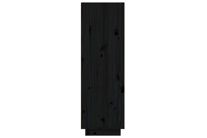 beBasic Skoskåp svart 60x34x105 cm massiv furu - Black - Hallförvaring - Skoskåp - Förvaringsskåp