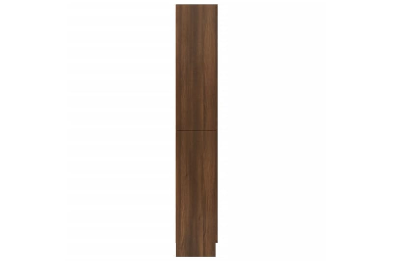 beBasic Vitrinskåp brun ek 82,5x30,5x185,5 cm konstruerat trä - Brown - Vitrinskåp