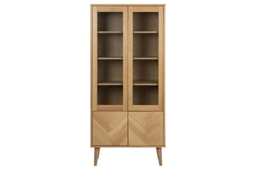 Bellor Vitrinskåp 80x178 cm - Natur - Förvaring - Skåp - Vitrinskåp