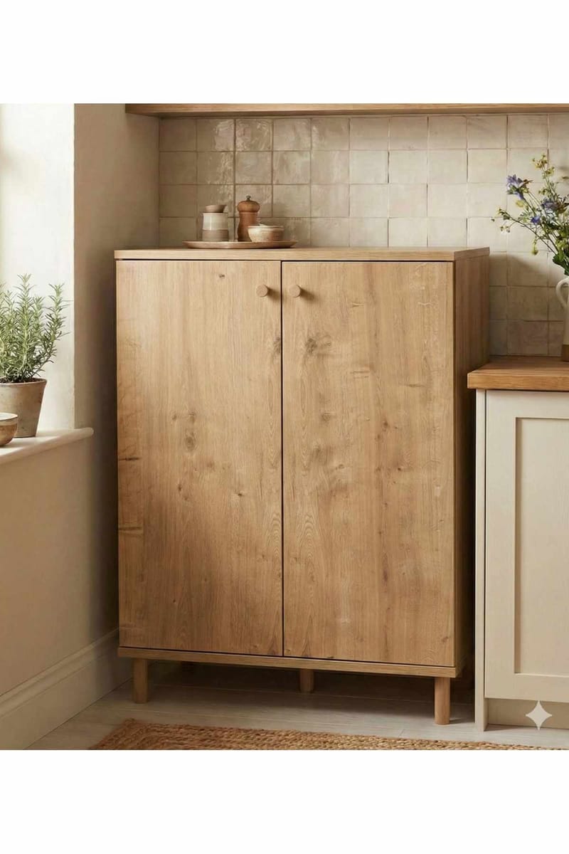 Belvo Multifunktionsskåp 60x85x30 cm - Sapphire Oak - Förvaring - Skåp - Förvaringsskåp