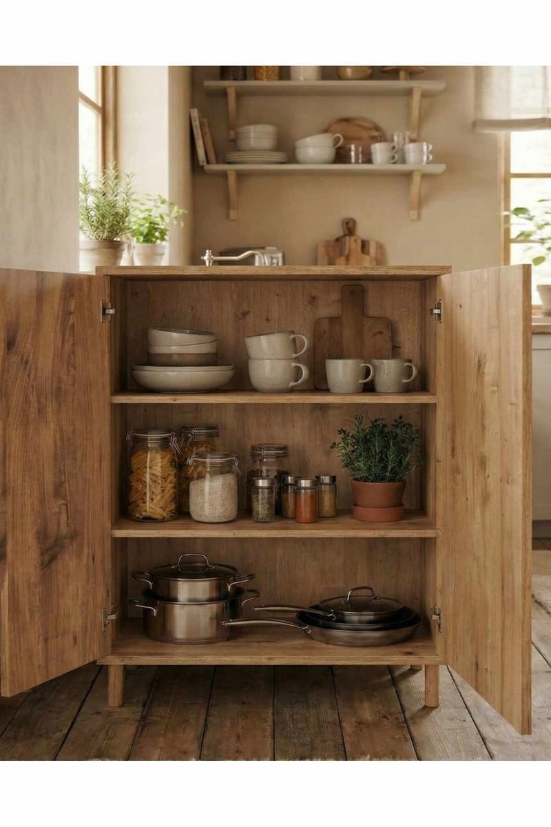 Belvo Multifunktionsskåp 60x85x30 cm - Sapphire Oak - Förvaring - Skåp - Förvaringsskåp