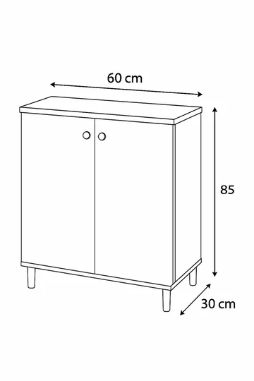 Belvo Multifunktionsskåp 60x85x30 cm - Vit - Förvaring - Skåp - Förvaringsskåp
