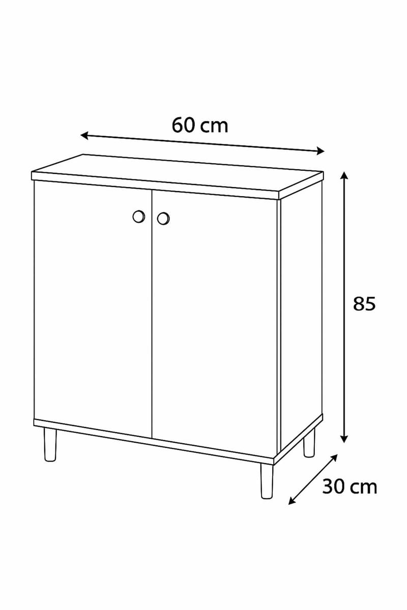 Belvo Multifunktionsskåp 60x85x30 cm - Vit - Förvaring - Skåp - Förvaringsskåp