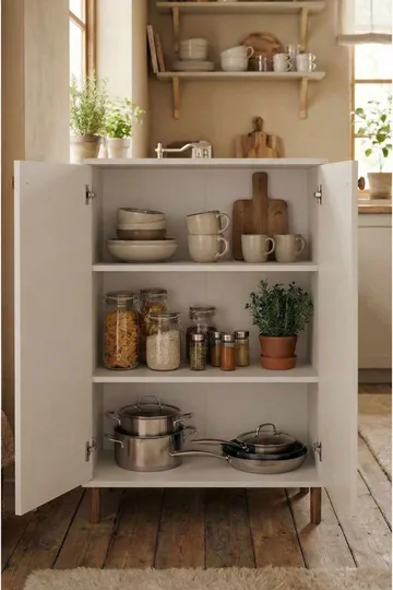 Belvo Multifunktionsskåp 60x85x30 cm - Vit - Förvaring - Skåp - Förvaringsskåp