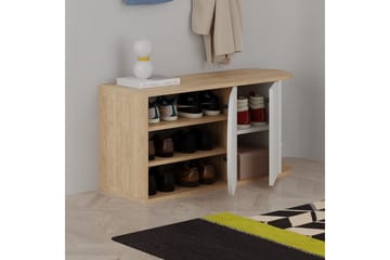 Berriaren Skoskåp 104 cm - Ek/Vit - Förvaring - Skåp - Förvaringsskåp