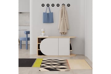 Berriaren Skoskåp 104 cm - Ek/Vit - Förvaring - Skåp - Förvaringsskåp