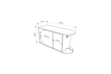 Berriaren Skoskåp 104 cm - Ek/Vit - Förvaring - Skåp - Förvaringsskåp