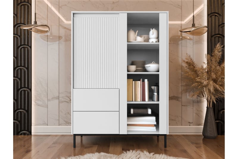 Bjurholm Vitrinskåp 104x146 cm - Vit - Förvaring - Skåp - Vitrinskåp