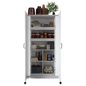 Bralen Multifunktionsskåp 90x180x42 cm - Vit - Förvaring - Skåp - Förvaringsskåp