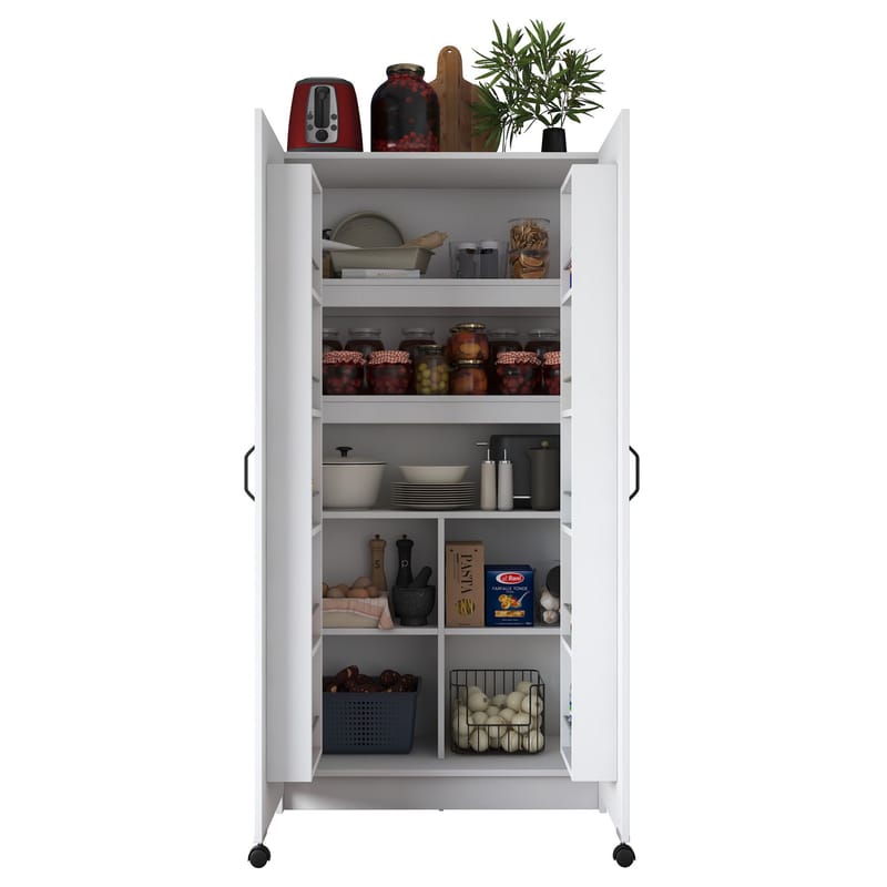 Bralen Multifunktionsskåp 90x180x42 cm - Vit - Förvaring - Skåp - Förvaringsskåp