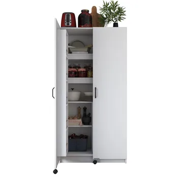 Bralen Multifunktionsskåp 90x180x42 cm - Vit - Förvaring - Skåp - Förvaringsskåp