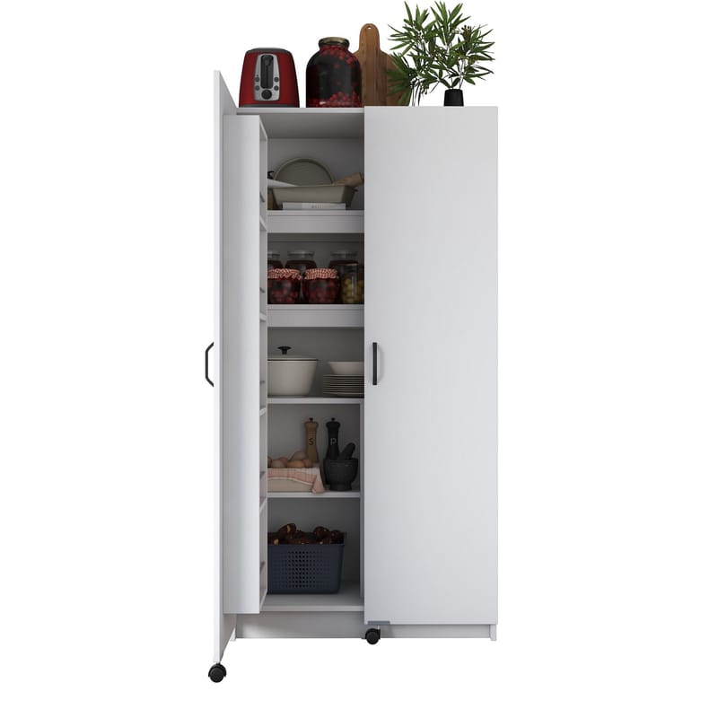 Bralen Multifunktionsskåp 90x180x42 cm - Vit - Förvaring - Skåp - Förvaringsskåp