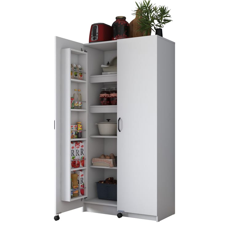 Bralen Multifunktionsskåp 90x180x42 cm - Vit - Förvaring - Skåp - Förvaringsskåp