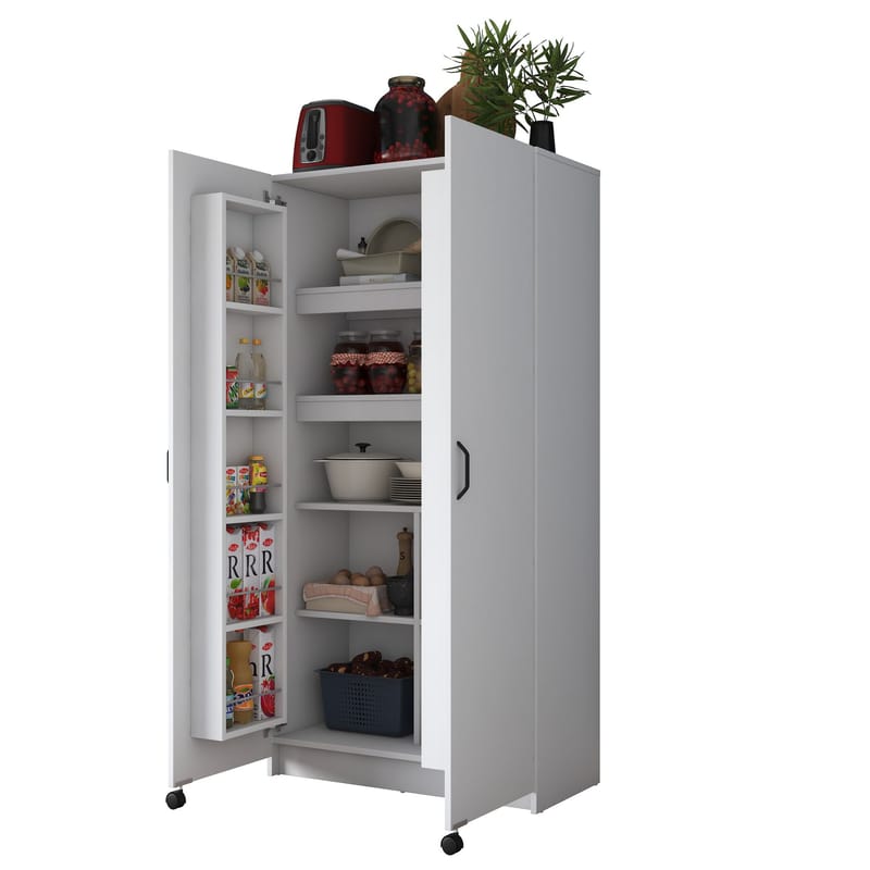 Bralen Multifunktionsskåp 90x180x42 cm - Vit - Förvaring - Skåp - Förvaringsskåp